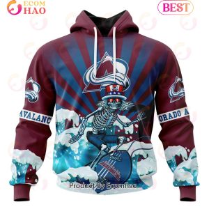 NHL Colorado Avalanche Specialized Kits For The Grateful Dead 3D Hoodie