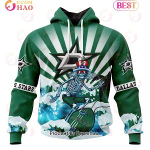 NHL Dallas Stars Specialized Kits For The Grateful Dead 3D Hoodie