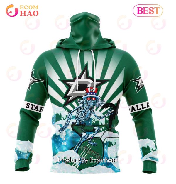 NHL Dallas Stars Specialized Kits For The Grateful Dead 3D Hoodie