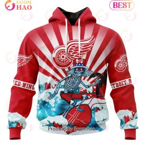 NHL Detroit Red Wings Specialized Kits For The Grateful Dead 3D Hoodie