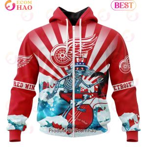 NHL Detroit Red Wings Specialized Kits For The Grateful Dead 3D Hoodie