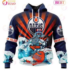 NHL Edmonton Oilers Specialized Kits For The Grateful Dead 3D Hoodie
