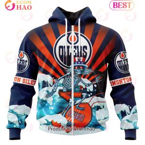 NHL Edmonton Oilers Specialized Kits For The Grateful Dead 3D Hoodie