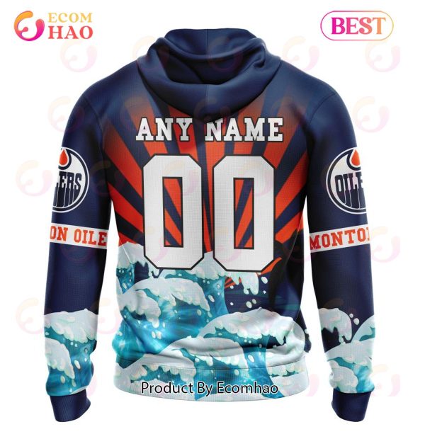 NHL Edmonton Oilers Specialized Kits For The Grateful Dead 3D Hoodie