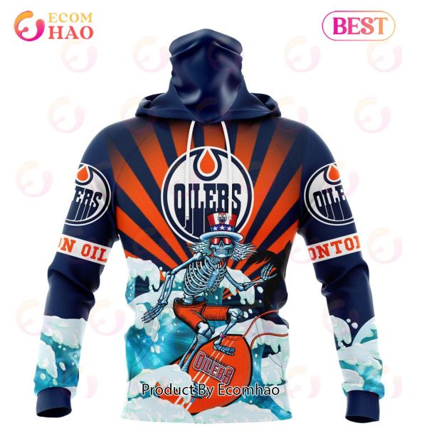NHL Edmonton Oilers Specialized Kits For The Grateful Dead 3D Hoodie