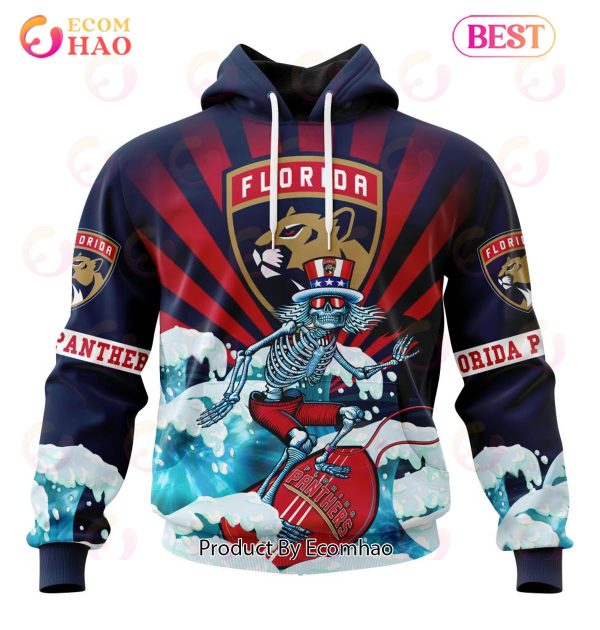 NHL Florida Panthers Specialized Kits For The Grateful Dead 3D Hoodie