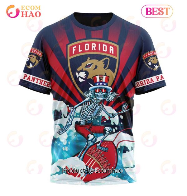 NHL Florida Panthers Specialized Kits For The Grateful Dead 3D Hoodie