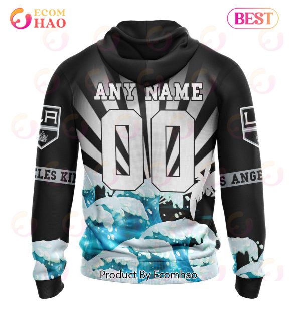 NHL Los Angeles Kings Specialized Kits For The Grateful Dead 3D Hoodie