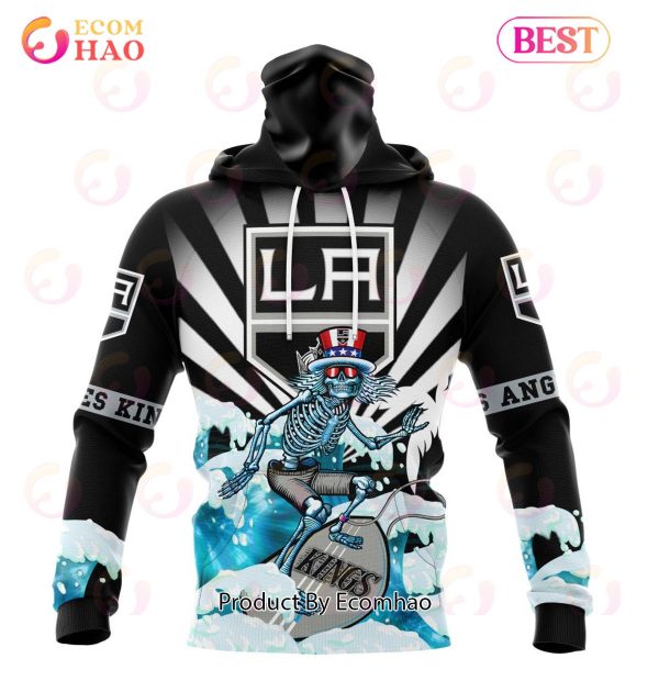 NHL Los Angeles Kings Specialized Kits For The Grateful Dead 3D Hoodie