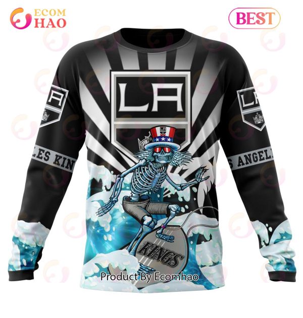 NHL Los Angeles Kings Specialized Kits For The Grateful Dead 3D Hoodie