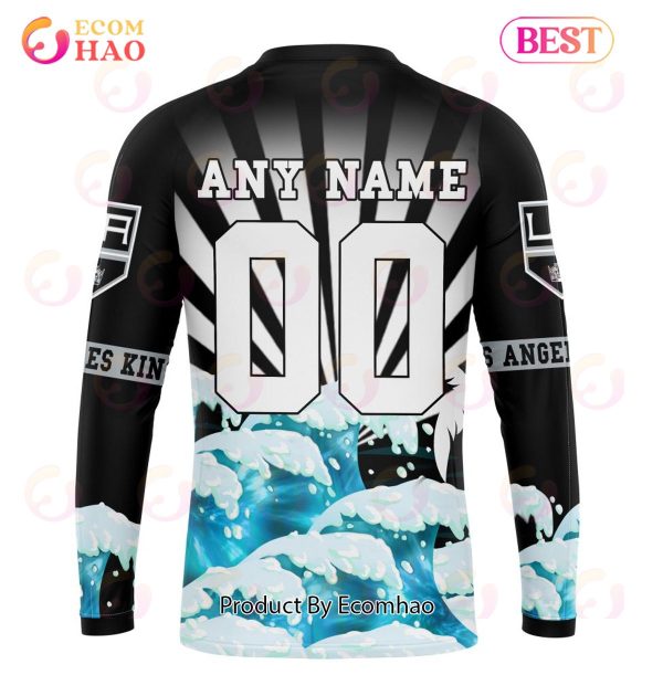 NHL Los Angeles Kings Specialized Kits For The Grateful Dead 3D Hoodie
