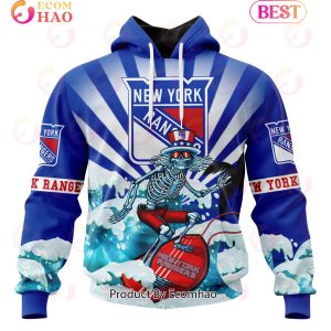 NHL New York Rangers Specialized Kits For The Grateful Dead 3D Hoodie