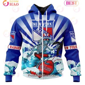 NHL New York Rangers Specialized Kits For The Grateful Dead 3D Hoodie