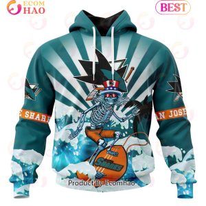 NHL San Jose Sharks Specialized Kits For The Grateful Dead 3D Hoodie