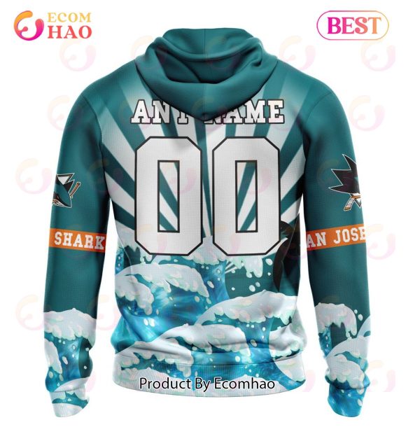 NHL San Jose Sharks Specialized Kits For The Grateful Dead 3D Hoodie