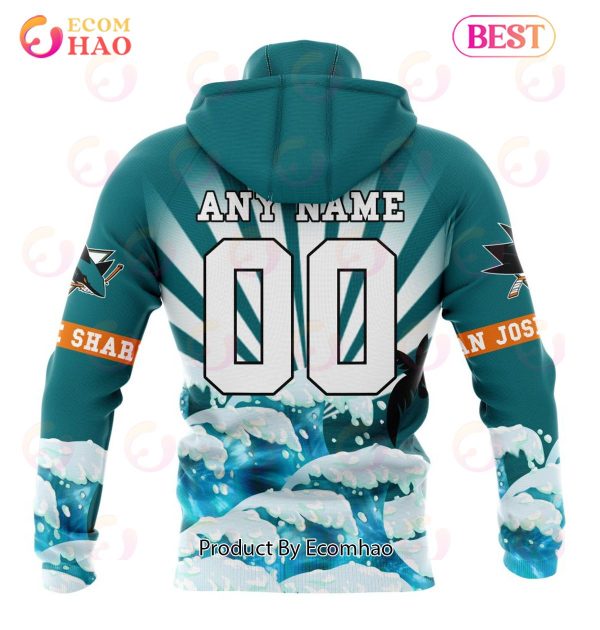 NHL San Jose Sharks Specialized Kits For The Grateful Dead 3D Hoodie