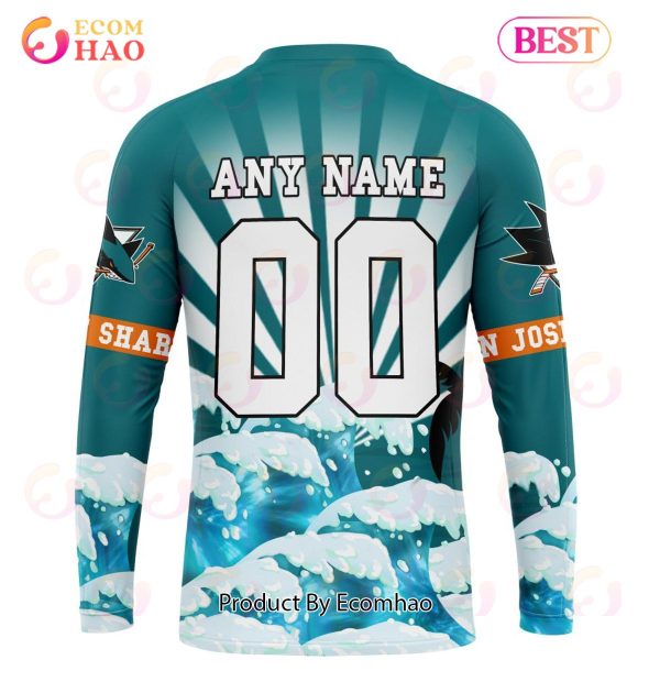 NHL San Jose Sharks Specialized Kits For The Grateful Dead 3D Hoodie