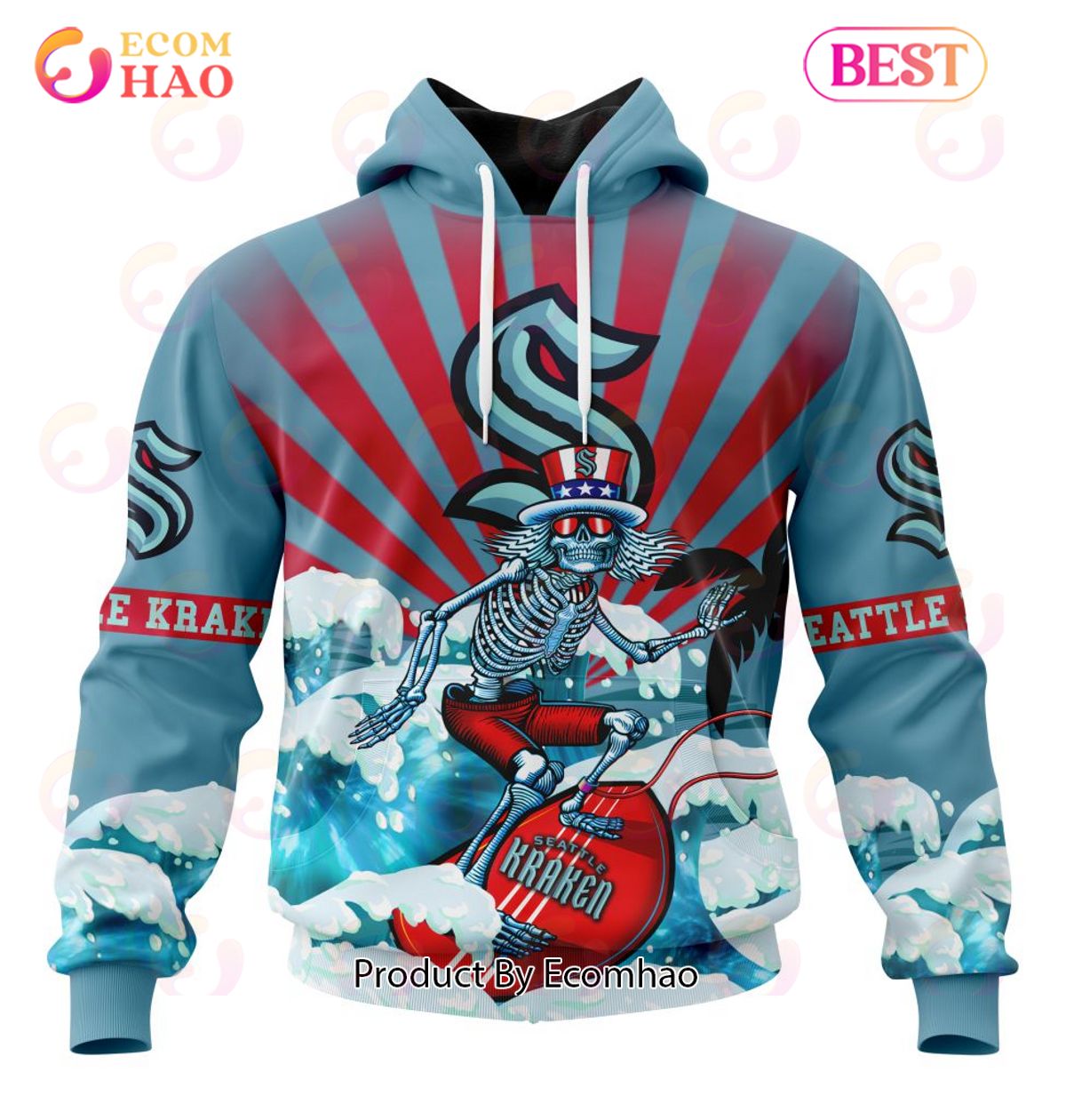 NHL St. Louis Blues Specialized Kits For The Grateful Dead 3D Hoodie