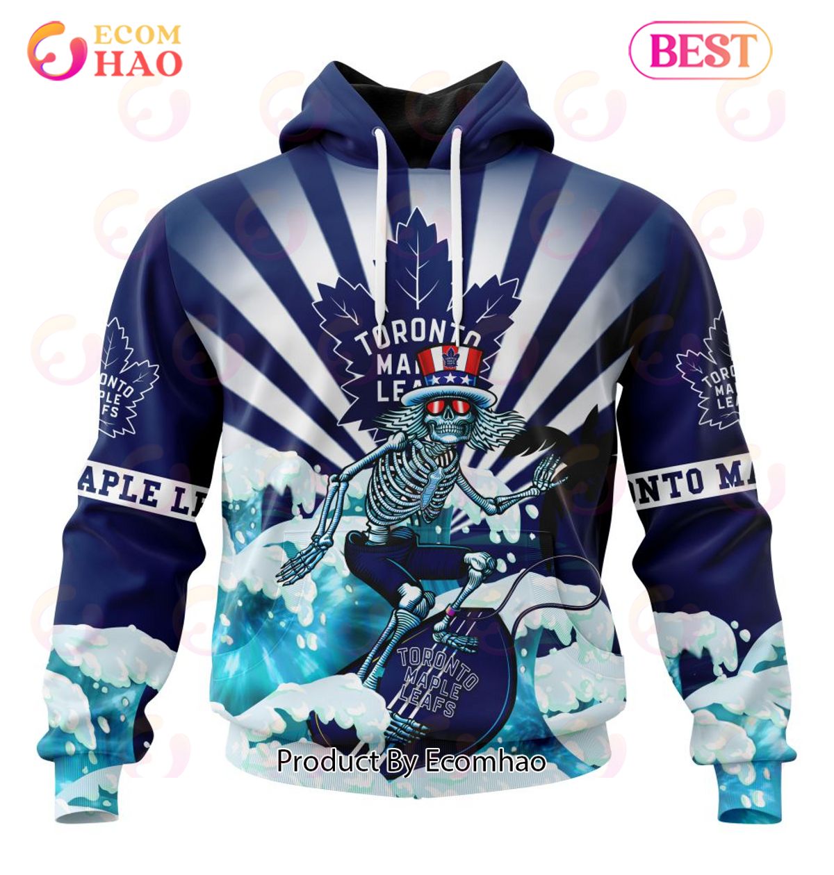 NHL Seattle Kraken Specialized Kits For The Grateful Dead 3D Hoodie