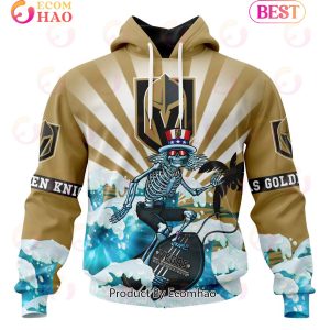 NHL Vegas Golden Knights Specialized Kits For The Grateful Dead 3D Hoodie