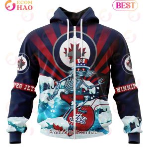 NHL Winnipeg Jets Specialized Kits For The Grateful Dead 3D Hoodie