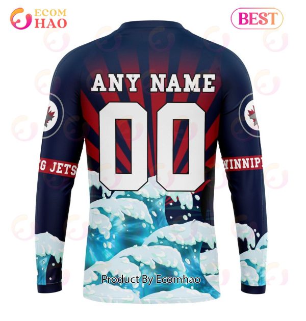 NHL Winnipeg Jets Specialized Kits For The Grateful Dead 3D Hoodie