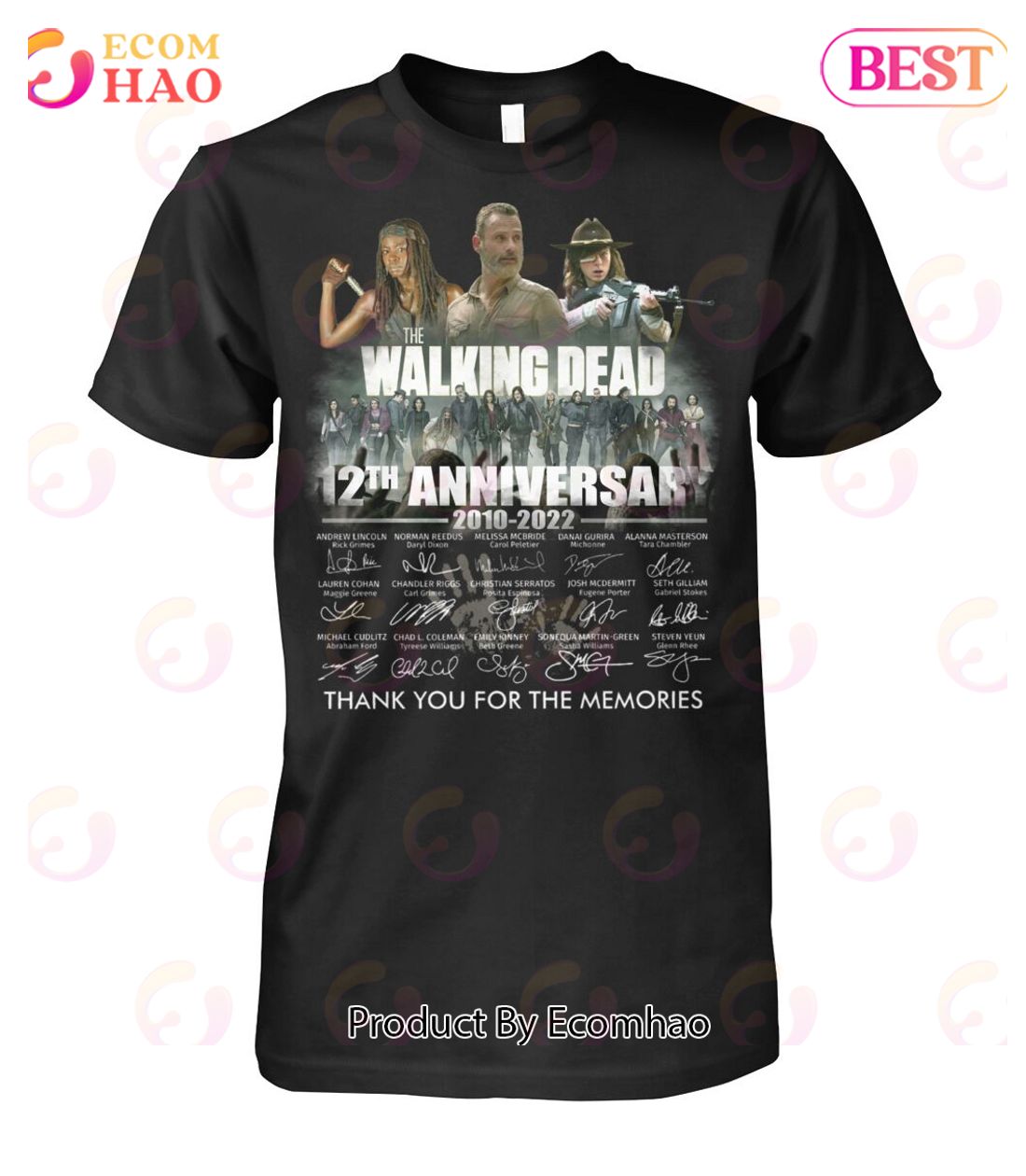 The Wlaking Dead 12th Anniversary 2010 – 2022 Thank You For The Memories T-Shirt