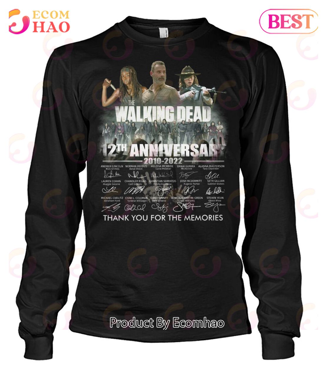 The Wlaking Dead 12th Anniversary 2010 – 2022 Thank You For The Memories T-Shirt