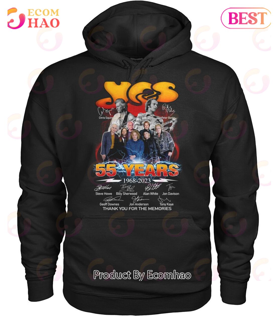 Yes 55 Years 1968 – 2023 Thank You For The Memories T-Shirt