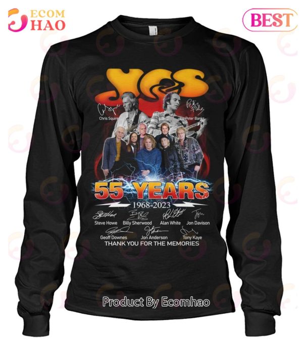 Yes 55 Years 1968 – 2023 Thank You For The Memories T-Shirt