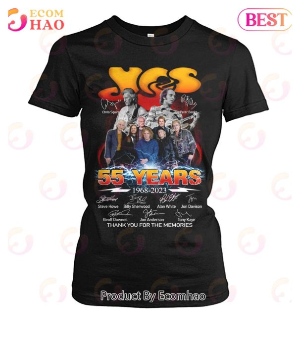 Yes 55 Years 1968 – 2023 Thank You For The Memories T-Shirt