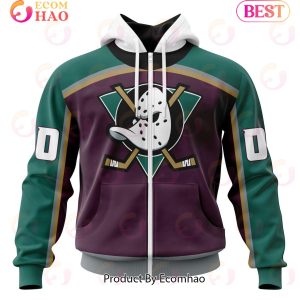 NHL Anaheim Ducks Specialized Unisex Kits With Retro Concepts 3D Hoodie
