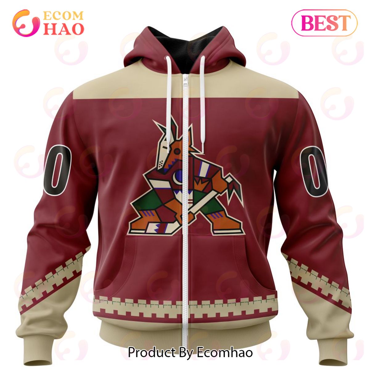 NHL Arizona Coyotes Specialized Unisex Kits With Retro Concepts 3D Hoodie