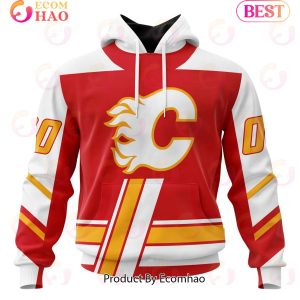 NHL Calgary Flames Specialized Unisex Kits With Retro Concepts 3D Hoodie