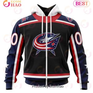NHL Columbus Blue Jackets Specialized Unisex Kits With Retro Concepts 3D Hoodie