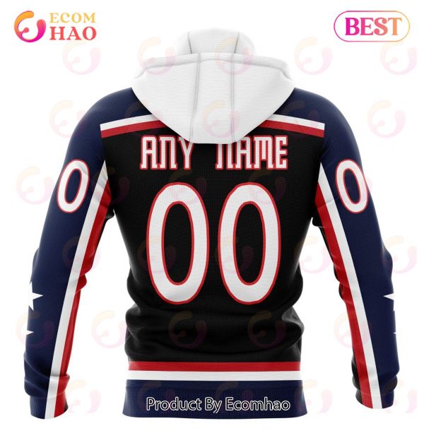 NHL Columbus Blue Jackets Specialized Unisex Kits With Retro Concepts 3D Hoodie