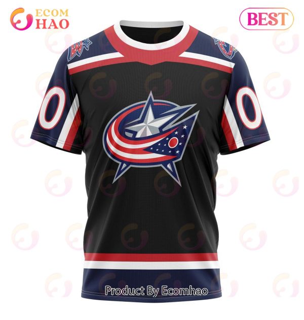 NHL Columbus Blue Jackets Specialized Unisex Kits With Retro Concepts 3D Hoodie