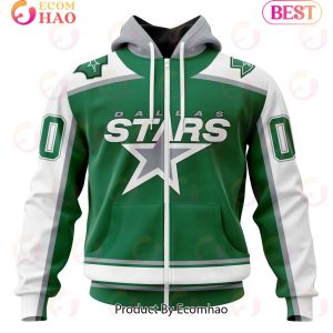NHL Dallas Stars Specialized Unisex Kits With Retro Concepts 3D Hoodie