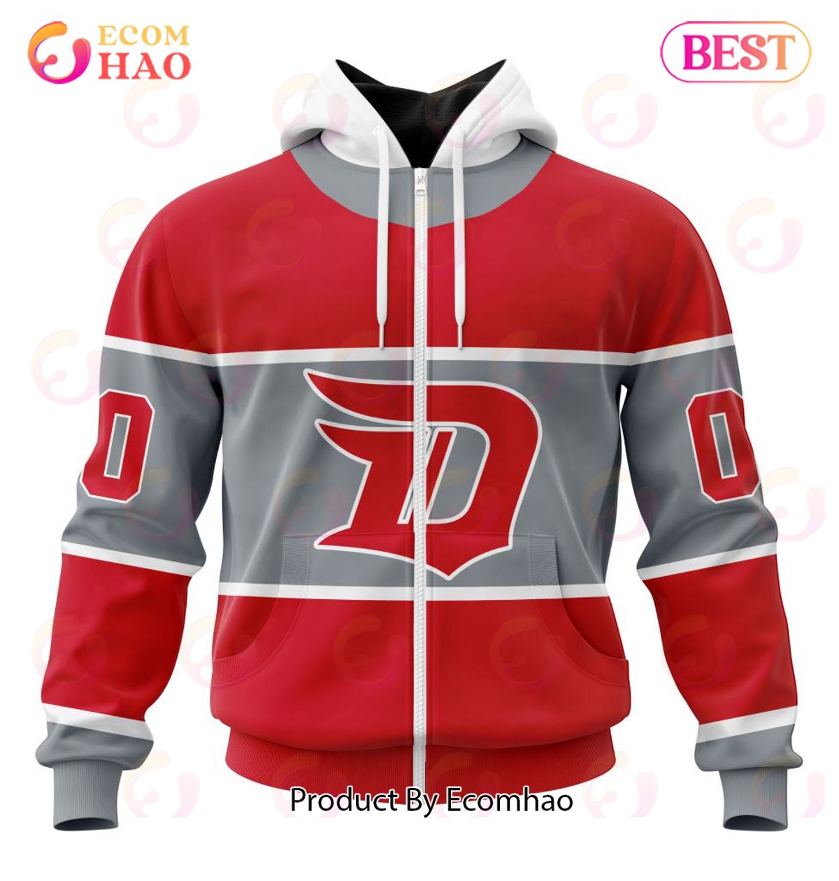 NHL Detroit Red Wings Specialized Unisex Kits With Retro Concepts 3D Hoodie