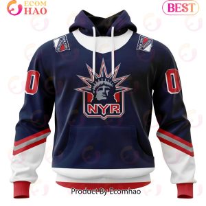 NHL New York Rangers Specialized Unisex Kits With Retro Concepts 3D Hoodie