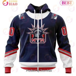 NHL New York Rangers Specialized Unisex Kits With Retro Concepts 3D Hoodie