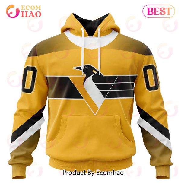 NHL Pittsburgh Penguins Specialized Unisex Kits With Retro Concepts 3D Hoodie