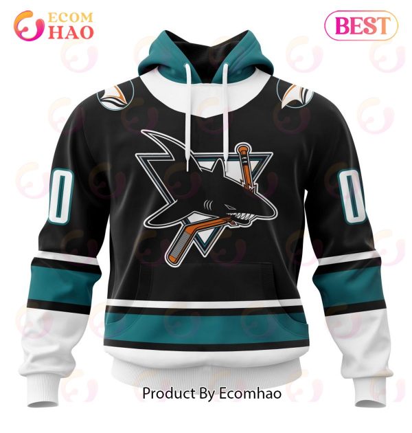 NHL San Jose Sharks Specialized Unisex Kits With Retro Concepts 3D Hoodie