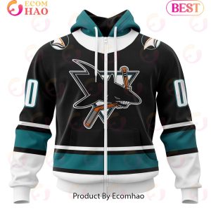 NHL San Jose Sharks Specialized Unisex Kits With Retro Concepts 3D Hoodie