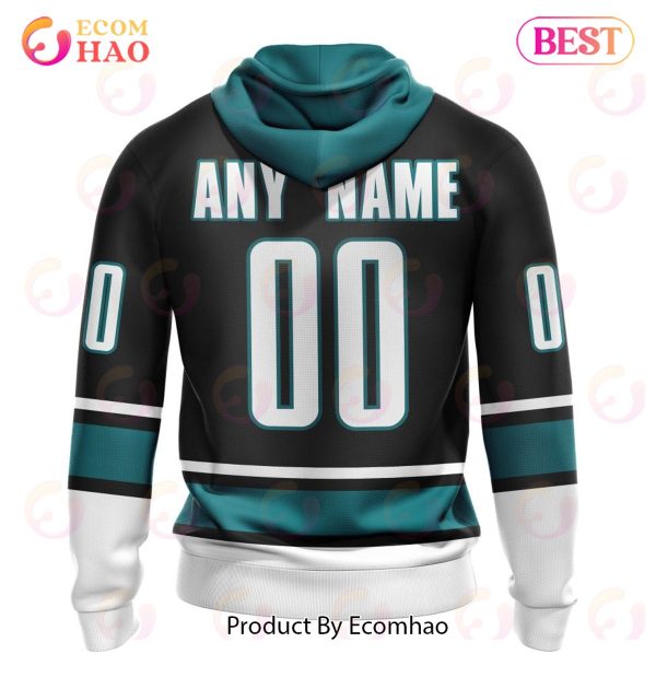 NHL San Jose Sharks Specialized Unisex Kits With Retro Concepts 3D Hoodie