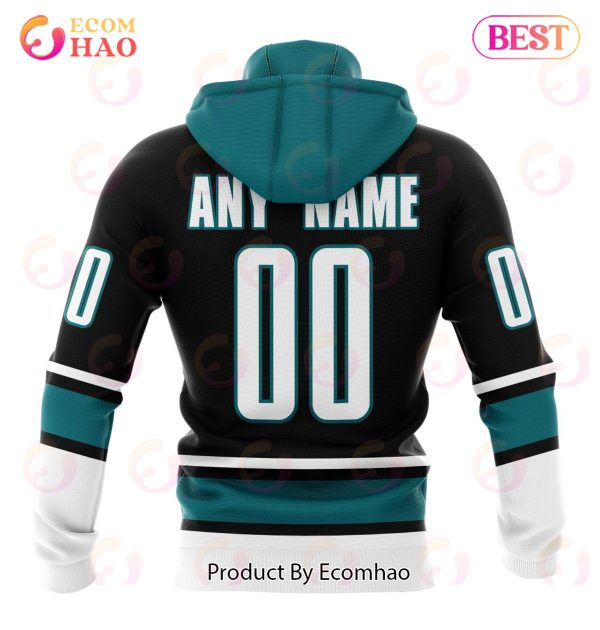 NHL San Jose Sharks Specialized Unisex Kits With Retro Concepts 3D Hoodie