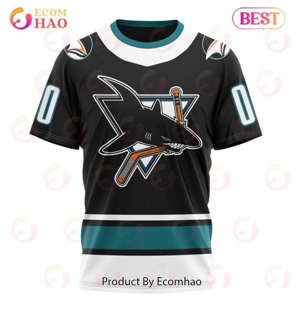 NHL San Jose Sharks Specialized Unisex Kits With Retro Concepts 3D Hoodie