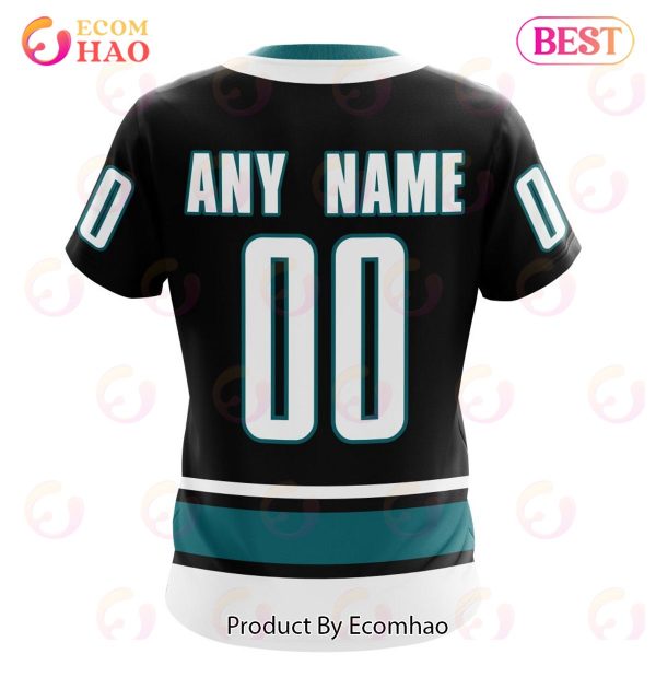 NHL San Jose Sharks Specialized Unisex Kits With Retro Concepts 3D Hoodie