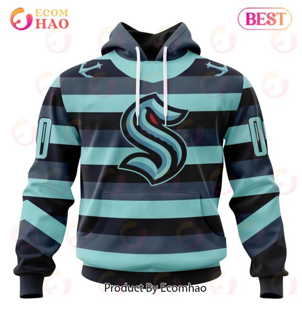 NHL Seattle Kraken Specialized Unisex Kits With Retro Concepts 3D Hoodie