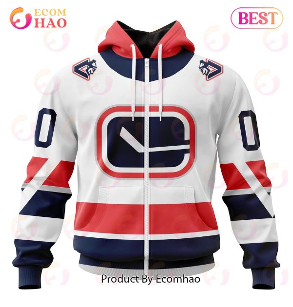 NHL Vancouver Canucks Specialized Unisex Kits With Retro Concepts 3D Hoodie